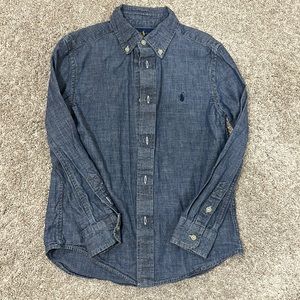 Polo pal oh Lauren long sleeve button down. Boys size 7